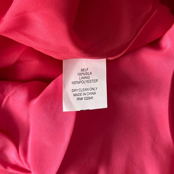 New Amanda Uprichard Sheena Silk Mini Dress in Pink Women's Size M - Picture 6 of 8